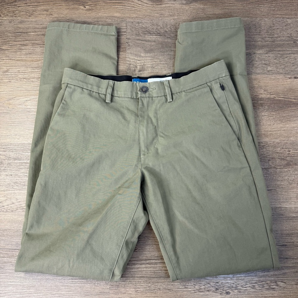 Old Navy Men’s Ultimate Tech Slim Pants, green, size 29x34